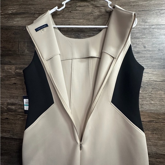 Tommy Hilfiger Sheath Dress Cream and Black Midi - Picture 8 of 9